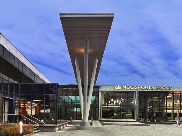 NBC Sports Group world headquarters at 1 Blachley Road in Stamford, Connecticut.