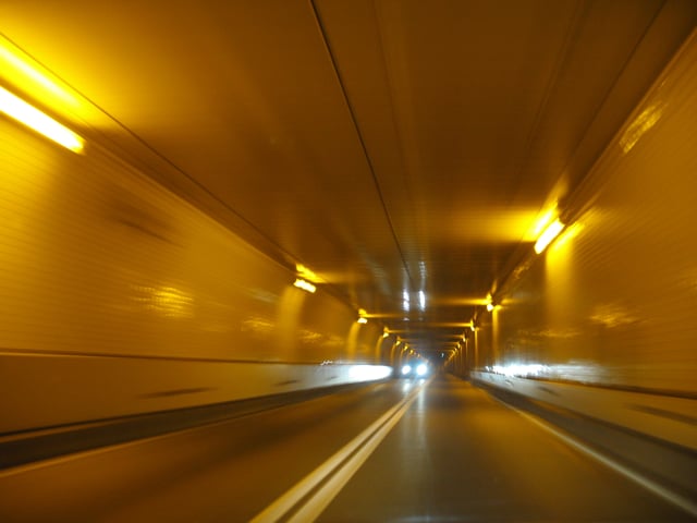 The Harbor Tunnel in Baltimore, which carries I-895, serves as an example of a water-crossing tunnel built instead of a bridge.