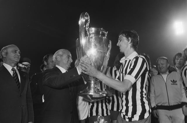 Johan Cruyff after the 1973 European Cup Final. Ajax's victory meant that the club had earned the privilege of becoming the second European side, after Real Madrid, to keep the original European Cup/UEFA Champions League trophy permanently. Ajax is one of only five clubs (besides Real Madrid, Bayern Munich, A.C. Milan, and Liverpool) to achieve this feat.