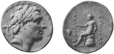 Silver coin of Antiochus III the Great.