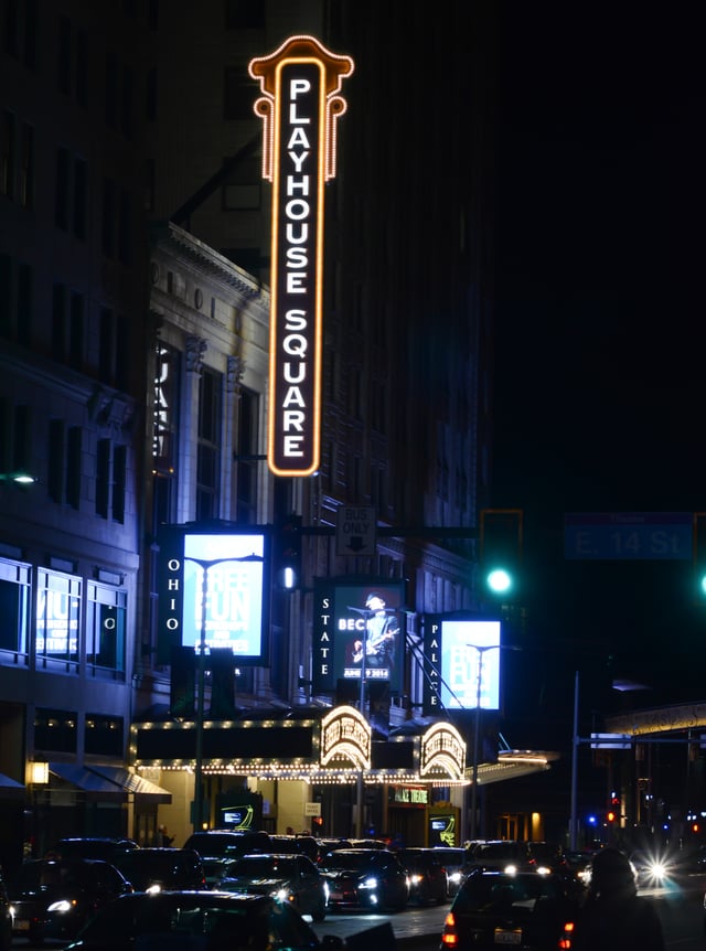 Cleveland's vibrant Playhouse Square is the second largest performing arts center in the U.S. after New York's Lincoln Center. It was also the city's main movie theater district during the Golden Age of Hollywood.