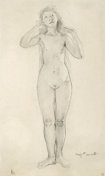 Figure drawing by Lovis Corinth (before 1925)