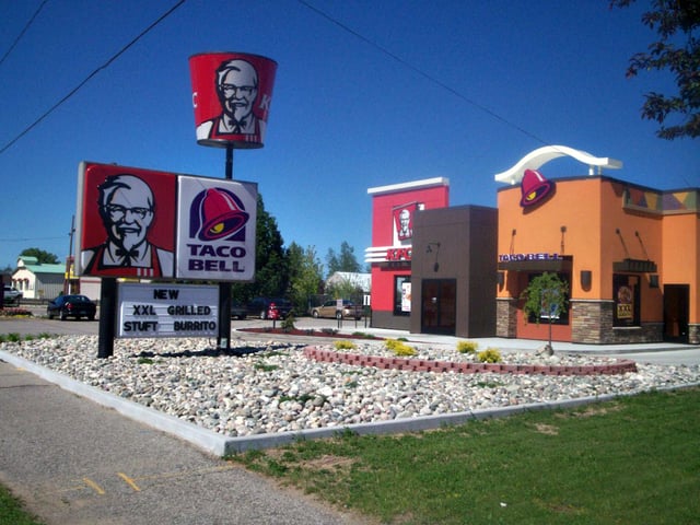 A co-branded KFC-Taco Bell in Oscoda, Michigan