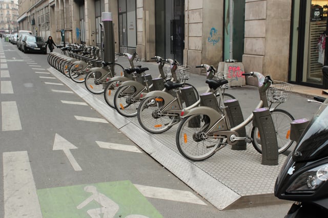 The Vélib' in Paris, France is the largest bikesharing system outside China
