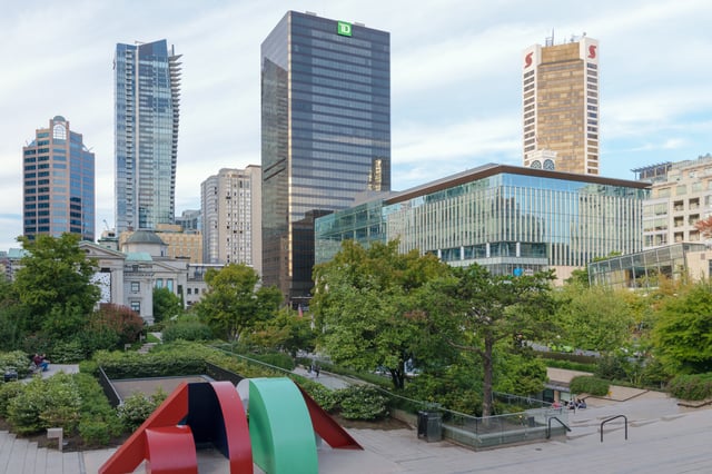 Robson Square is a civic centre and public square designed by local architect Arthur Erickson.