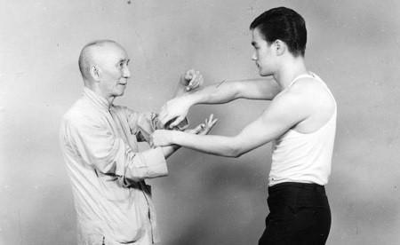 Bruce Lee and his teacher Ip Man.