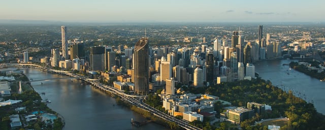 Aerial view of Brisbane CBD