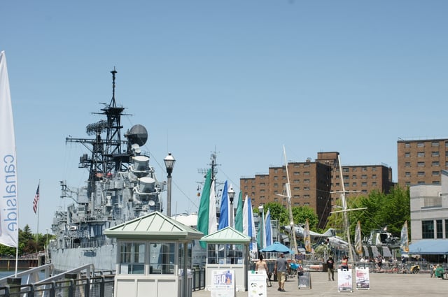 View of Canalside and Buffalo Naval Park