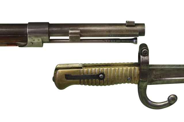 Bayonet assembly system of the Chassepot