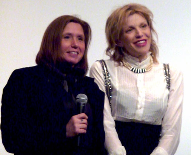 Love with Patty Schemel (left) at the premiere of Hit So Hard at the Museum of Modern Art, 2011