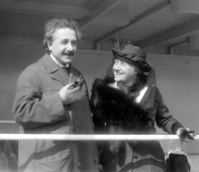 Einstein with his second wife Elsa in 1921