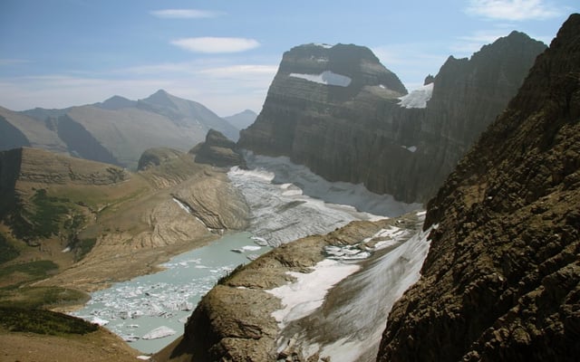 The Grinnell Glacier receives 105 inches (2,700 mm) of precipitation per year.