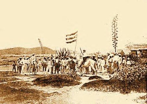 The flag flown by Fidel Vélez and his men during the "Intentona de Yauco" revolt