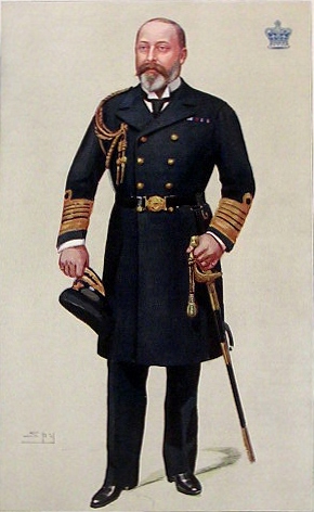Edward depicted in naval uniform by Vanity Fair magazine, 1902