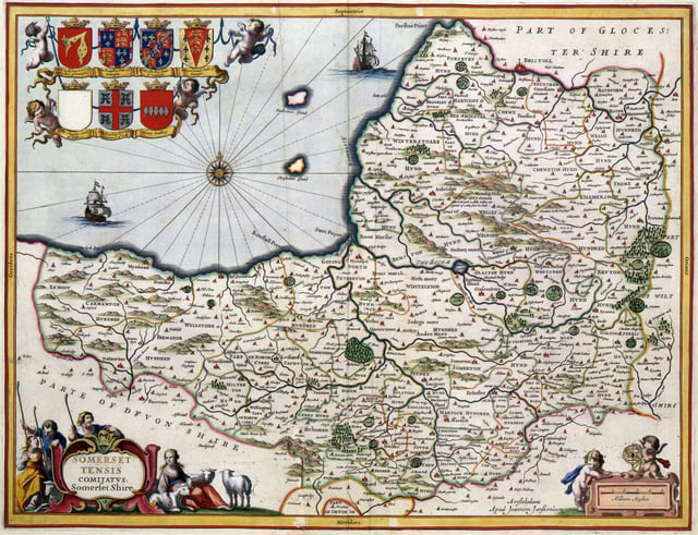 A map of the county in 1646, author unknown