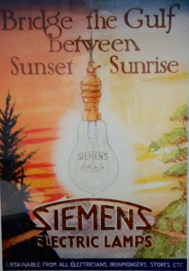 British Siemens advertisement from the 1920s era.