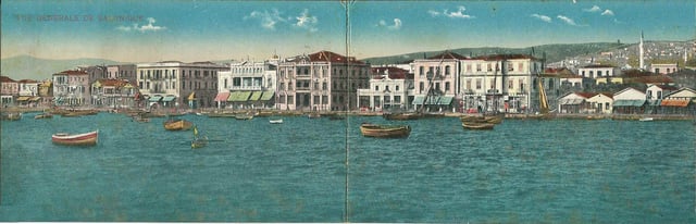 The seafront of Thessaloniki, as it was in 1917.