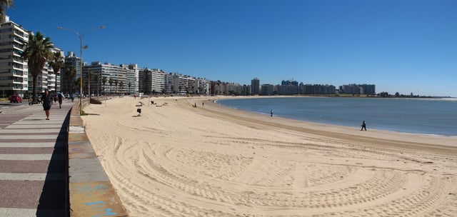 Montevideo's beach on the River Plate