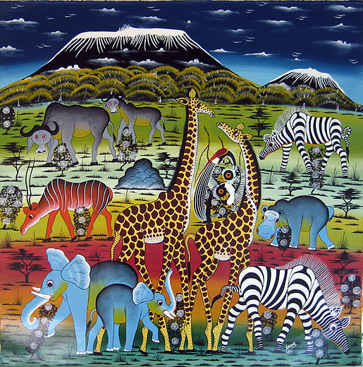 A Tingatinga painting