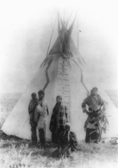 Assiniboine family, Montana, 1890–91