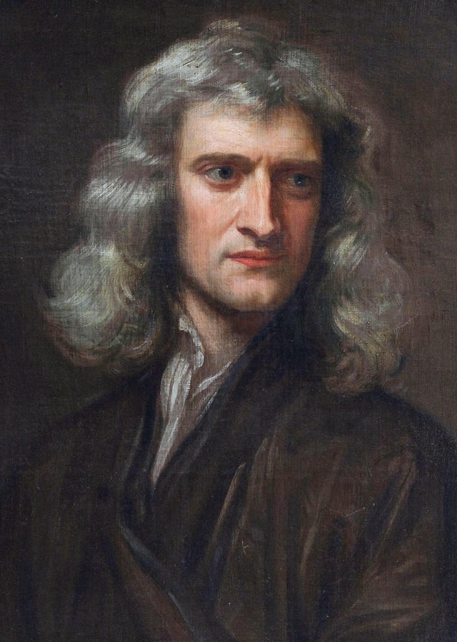 Sir Isaac Newton FRS, President of Royal Society, 1703–1727. Newton was one of the earliest Fellows of the Royal Society, elected in 1672.