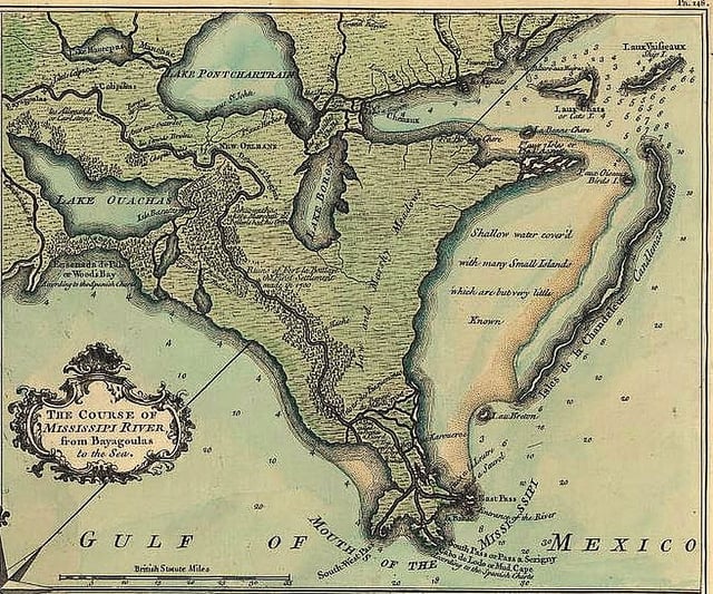 Lake Borgne, Louisiana, 1720.