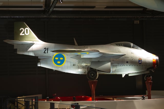 SAAB S 29C 'Tunnan' on display at Swedish Air Force Museum, Linköping