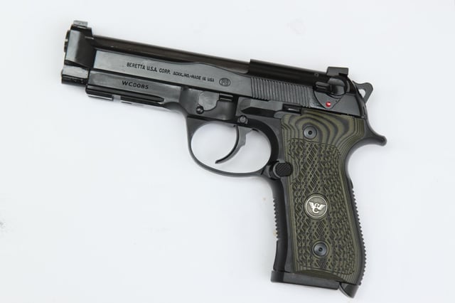 Beretta/Wilson 92G Brigadier Combat, a cooperative effort of Wilson Combat and Beretta. It features heavy Brigadier Slide, stainless match barrel, single function ambi-decock  and a refined action.