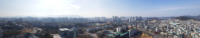 Daegu skyline as seen from KNU's Technopark