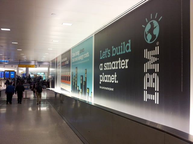 IBM ads at John F. Kennedy International Airport, 2013