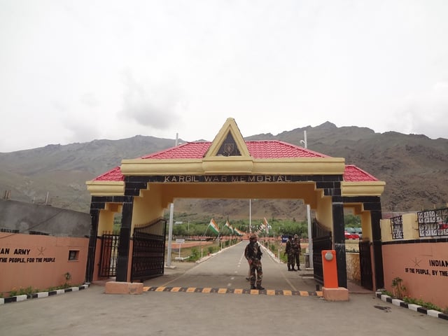 The main entrance of Kargil War Memorial by the Indian Army at Dras, India