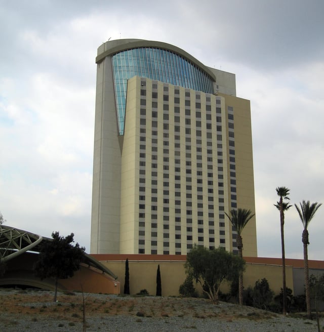 At 330 feet (100 m) high, the Morongo Casino, Resort & Spa tower is the tallest building in the Inland Empire. Concerts and events are booked inside.