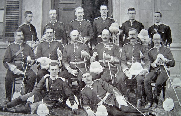 Officers of the 1st Battalion, Loyal North Lancashire Regiment, c. 1899.