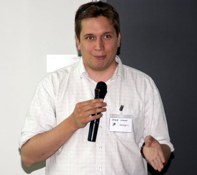 The founder of OSM, Steve Coast, in 2009