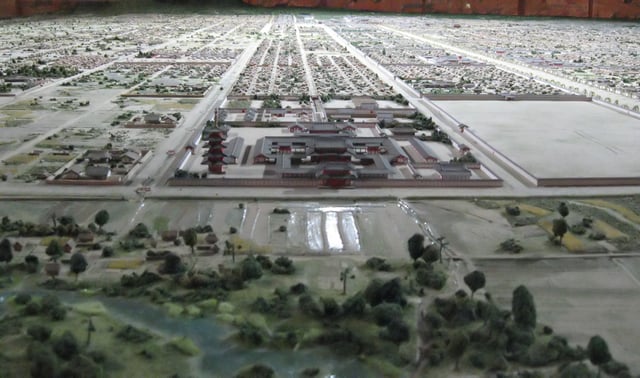 Miniature model of the ancient capital Heian-kyō