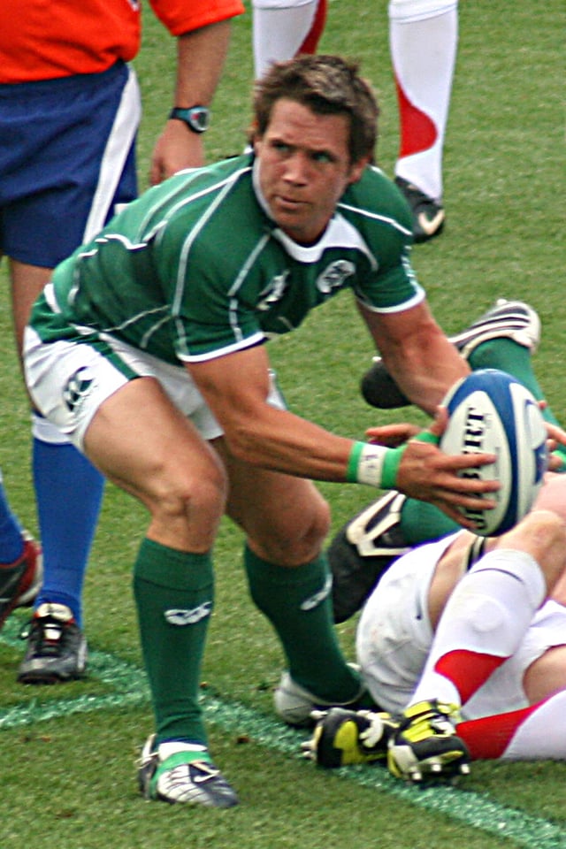 A player about to pass the ball