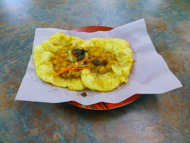 Doubles, one of the national dishes of Trinidad and Tobago