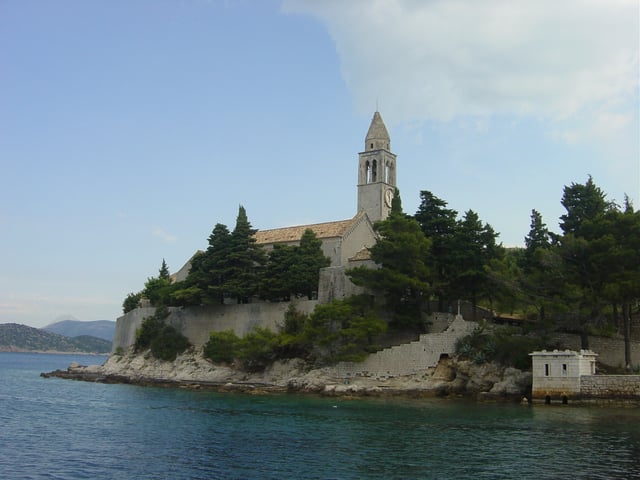 Franciscan convent at Lopud in Croatia