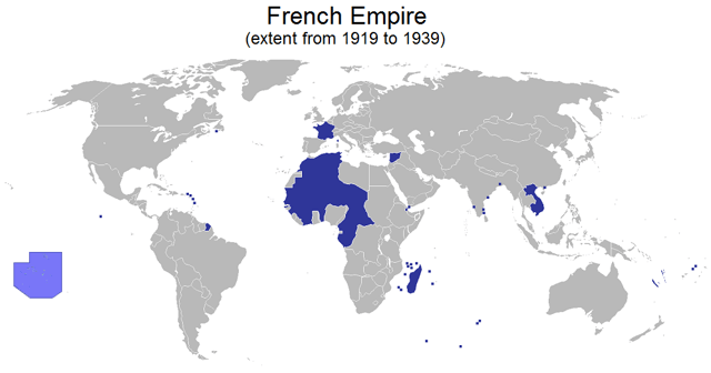 The French Empire during the interwar period.