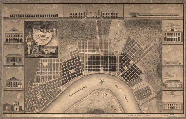 Plan of the city and suburbs of New Orleans from an 1815 survey