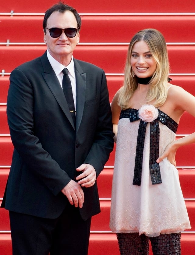 Tarantino with Margot Robbie at the 2019 Cannes Film Festival