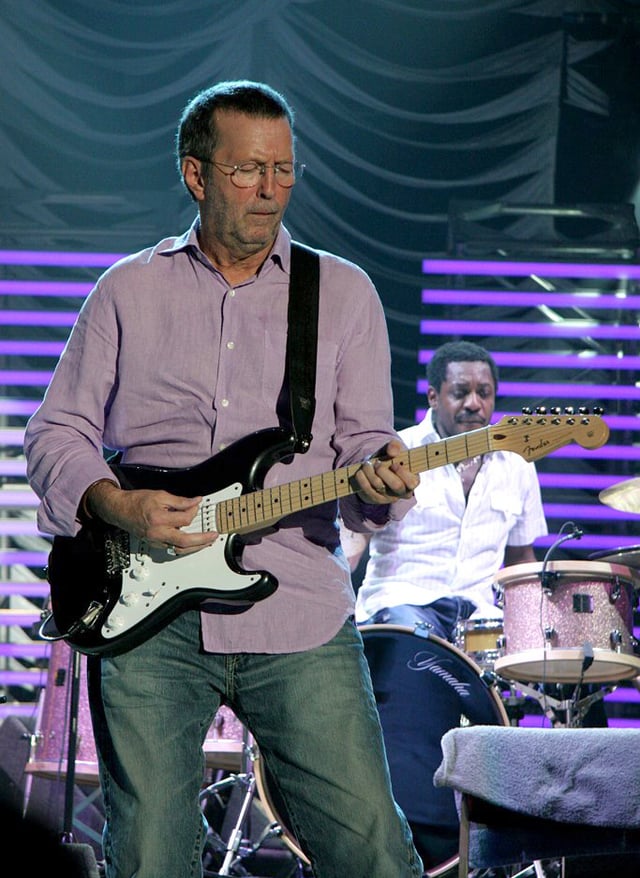 Clapton performing at the Ahoy Arena of Rotterdam on 1 June 2006
