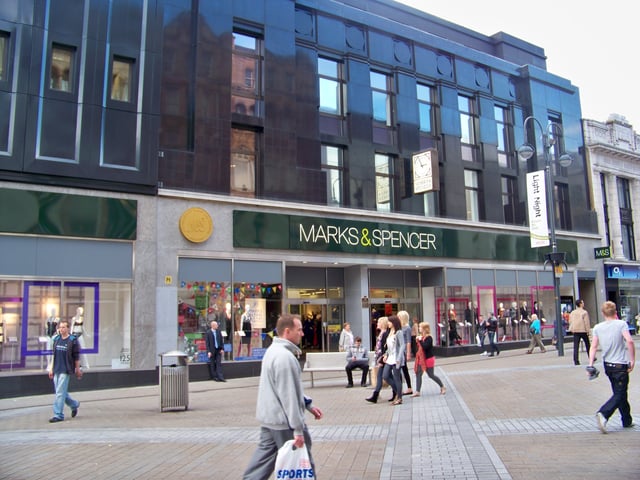Marks and Spencer on Briggate not far from their original branch in Leeds.