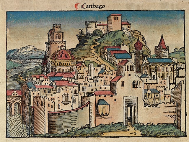 Idealized depiction of Carthage from the 1493 Nuremberg Chronicle