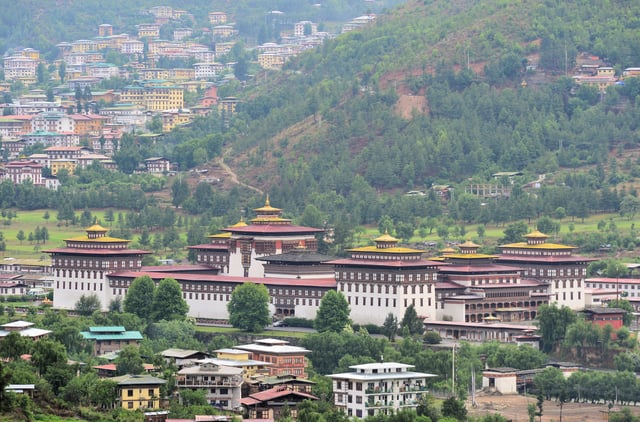 The Tashichho Dzong in Thimphu is the seat of the Bhutanese government since 1952.