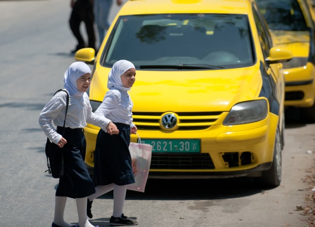 Palestinian girls in Nablus