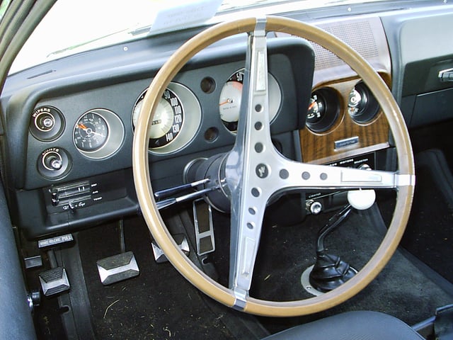 1969 AMX interior with center panel "Gauge package"