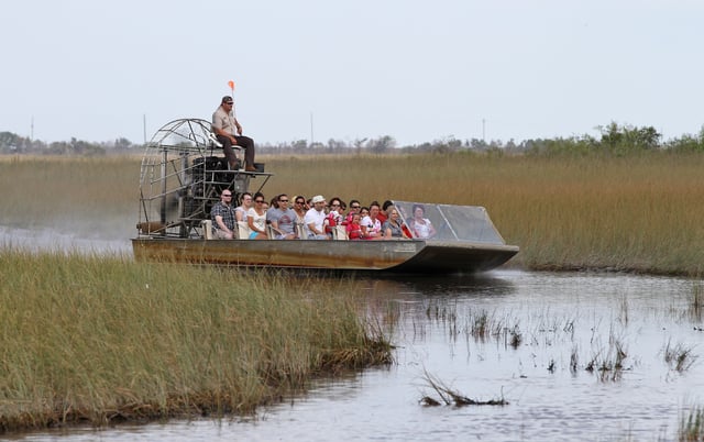 Airboating has become a popular ecotourism attraction in the Everglades