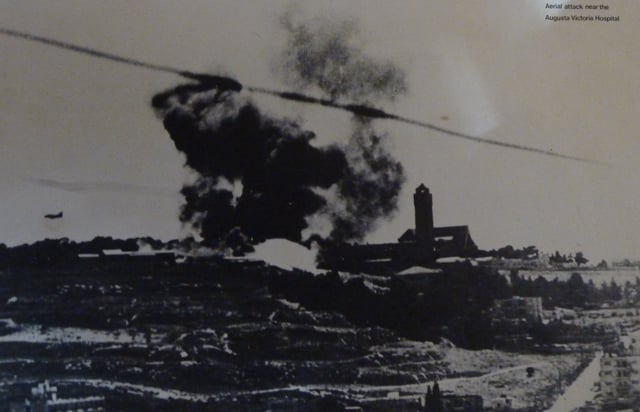 An Israeli airstrike near the Augusta-Victoria Hospital