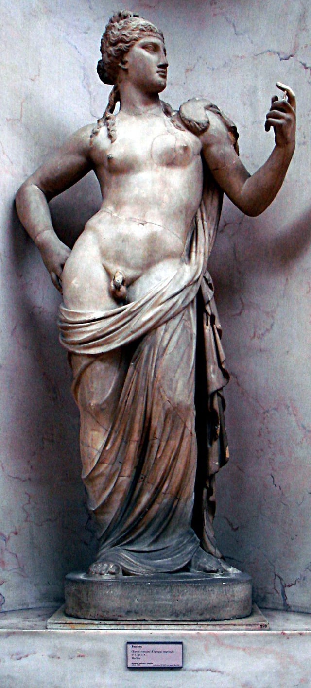 Statue of Bacchus, Rome, Louvre Museum (2nd century AD)